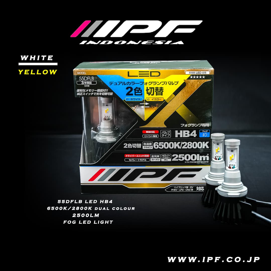 IPF LED Dual Color Fog Lamp Bulb HB4 (55DFLB) view 2