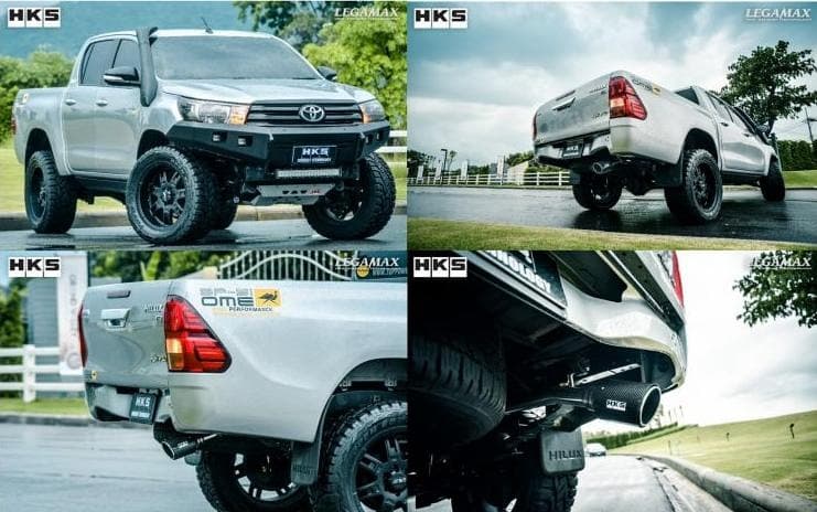 HKS Legamax Muffler Toyota Hilux Revo view 1