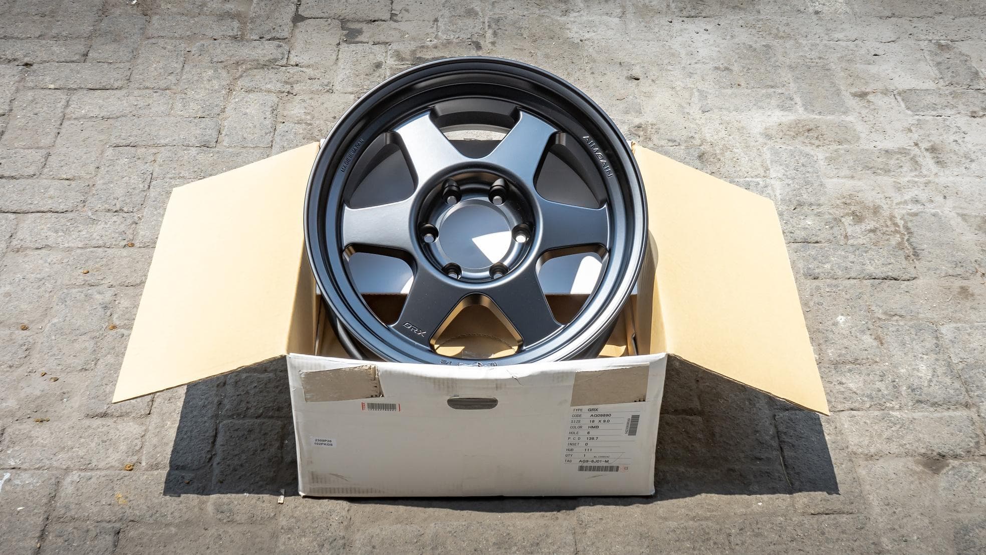 WHEEL GRX R18x9 ET 0 PCD 6x139.7 - Semi Gloss Black (Original Japan) — image 1