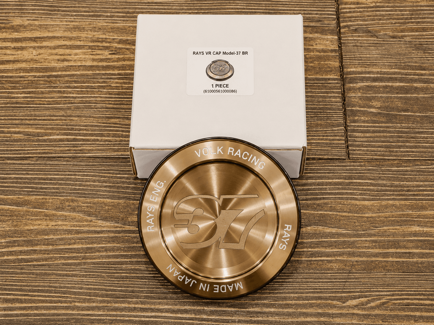 RAYS Engineering Official Japan Center Cap Set - TE37 with "37" Mark (Large PCD Spec) view 1