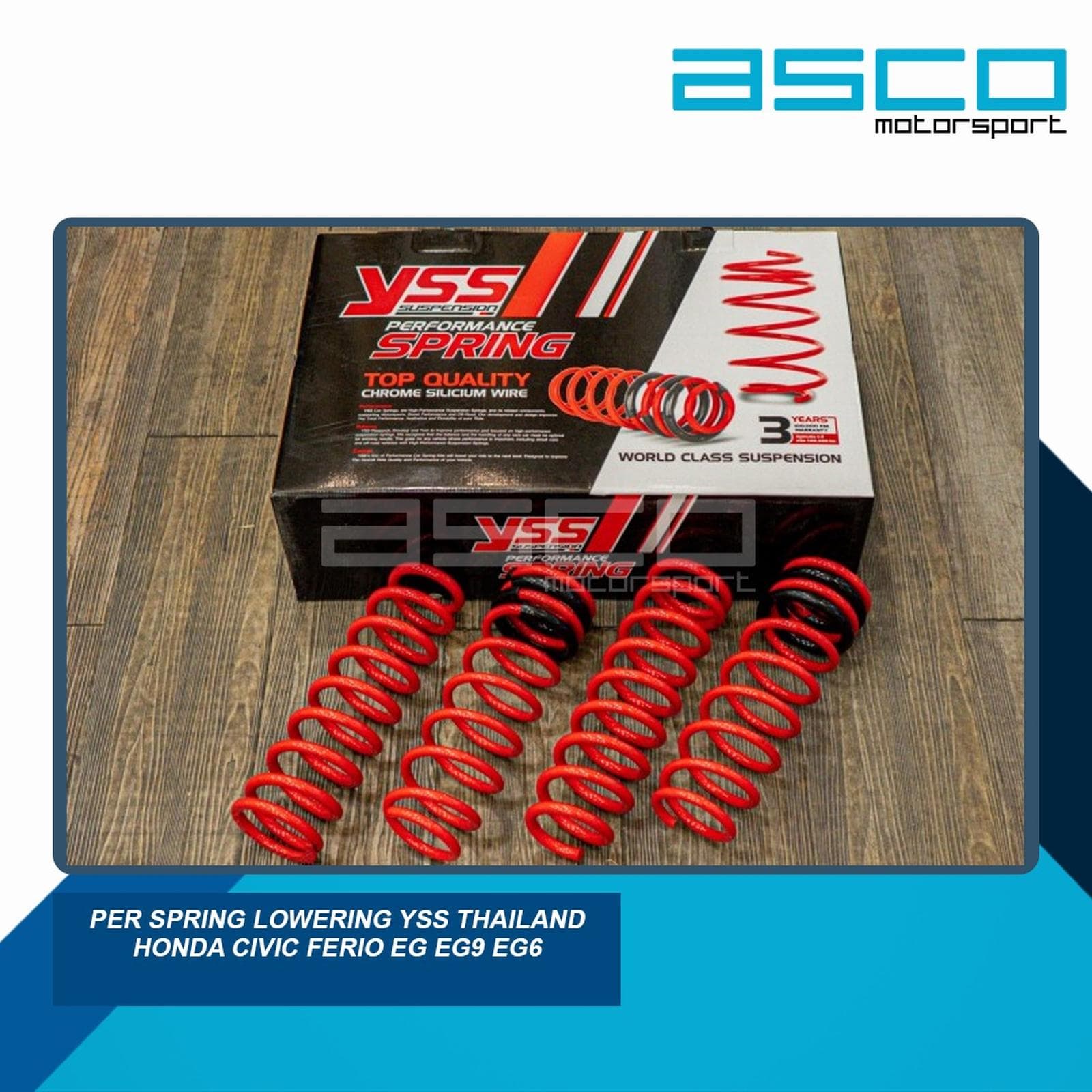 YSS Performance Lowering Spring Kit (Passenger Car) for Honda CIVIC EG/EK/Ferio view 1