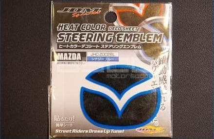 JDM Spirits Heat Color Deco Sheet Steering Emblem Mazda view 1