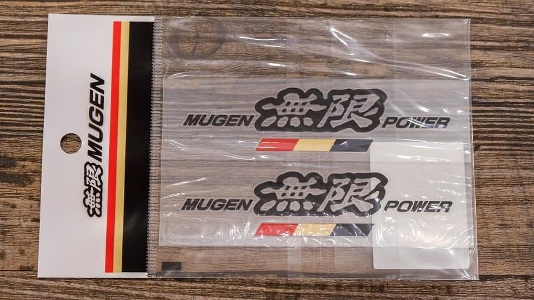 MUGEN Original Japan Sticker - Large K2 W2 (Black) — image 1
