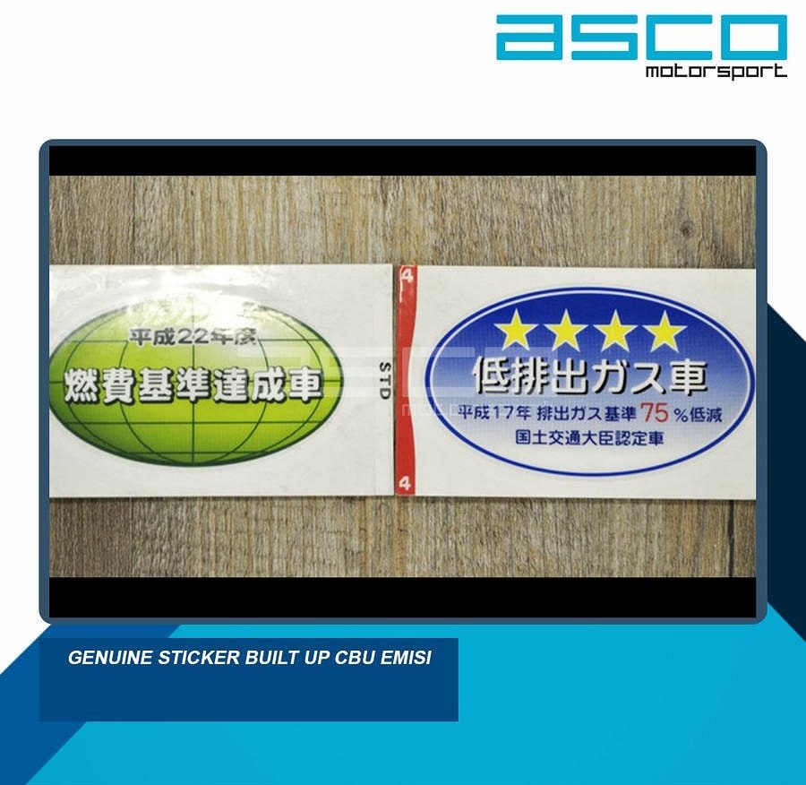 Honda Genuine Parts Japan Sticker Emission